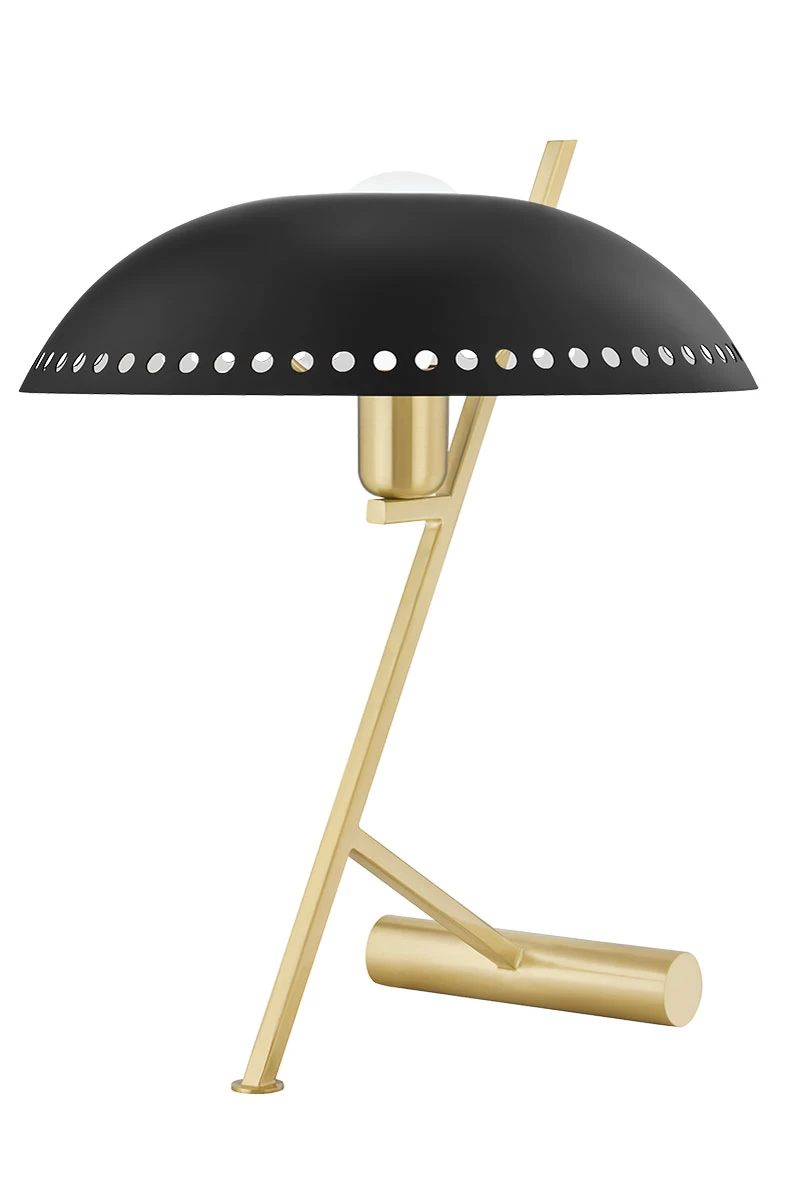 Lampe De Bureau Rétro Dorée Et Noire Landis