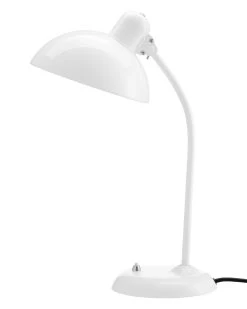 Fritz Hansen Lampe De Bureau Rétro En Acier Blanc Brillant Kaiser Idell