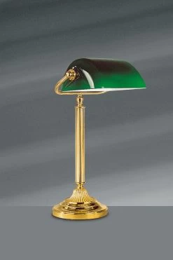 Lampe De Bureau Style Louis XVI En Bronze Or Vif