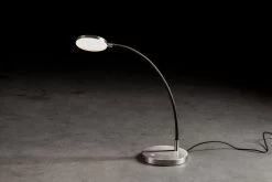 Lampe De Bureau Sur Bras Flexible En Tissu Noir