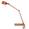 Lampe De Bureau Sur Pince-étau En Métal Orange Bolt Desk