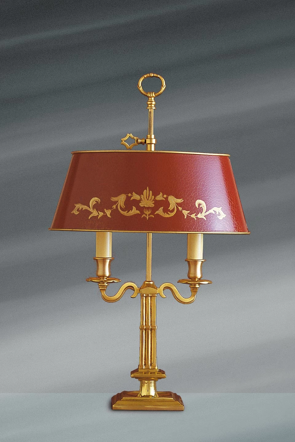 Lampe De Style Directoire, En Bronze Massif Doré, Décor épuré