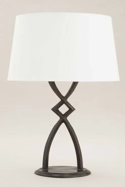 Lampe De Table En Bronze Noir Mona