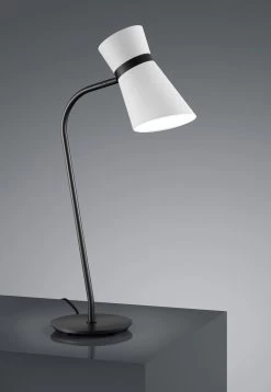 Lampe De Table En Métal Noir Mat