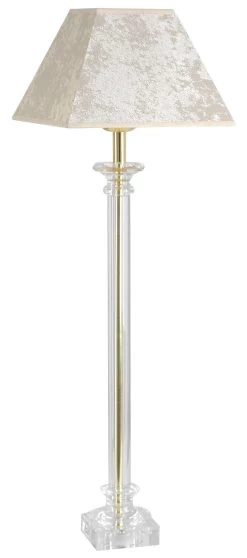 Lampe Dorée Abat-jour Moiré Ivoire En Verre Optique Bucigny Or