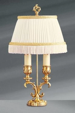 Lampe Dorée Double Chandelier Louis XV