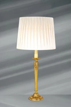 Lampe Dorée Louis XVI, Bronze Massif, Pied Fuselé