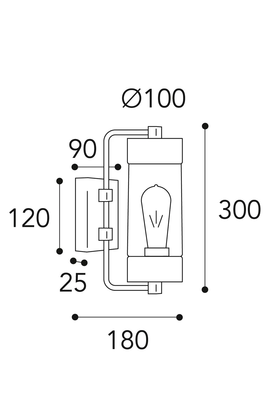 Silindar Applique Lanterne D'extérieur En Verre Opale – Image 5