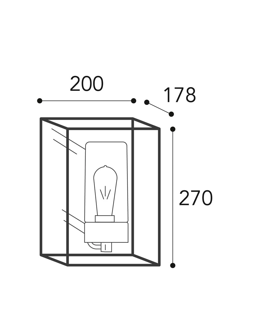 Cubic Grande Applique Lanterne En Laiton Vieilli – Image 5