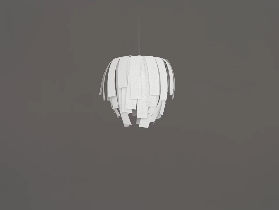 Large Suspension En Tissu Blanc Crème Simetech Luisa