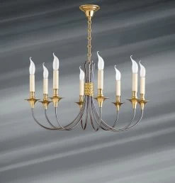 Liens Lustre Chandelier 8 Lumières Doré Et Canon De Fusil