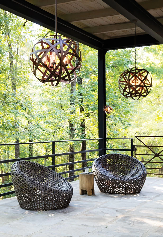 Suspension D'extérieur Ronde 3 Lumières Carson – Image 5