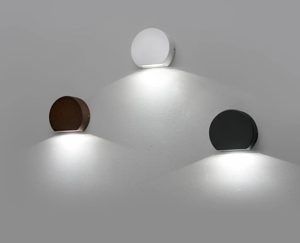 Petite Balise Murale D'extérieur Ronde Et Blanche Pill – Image 3