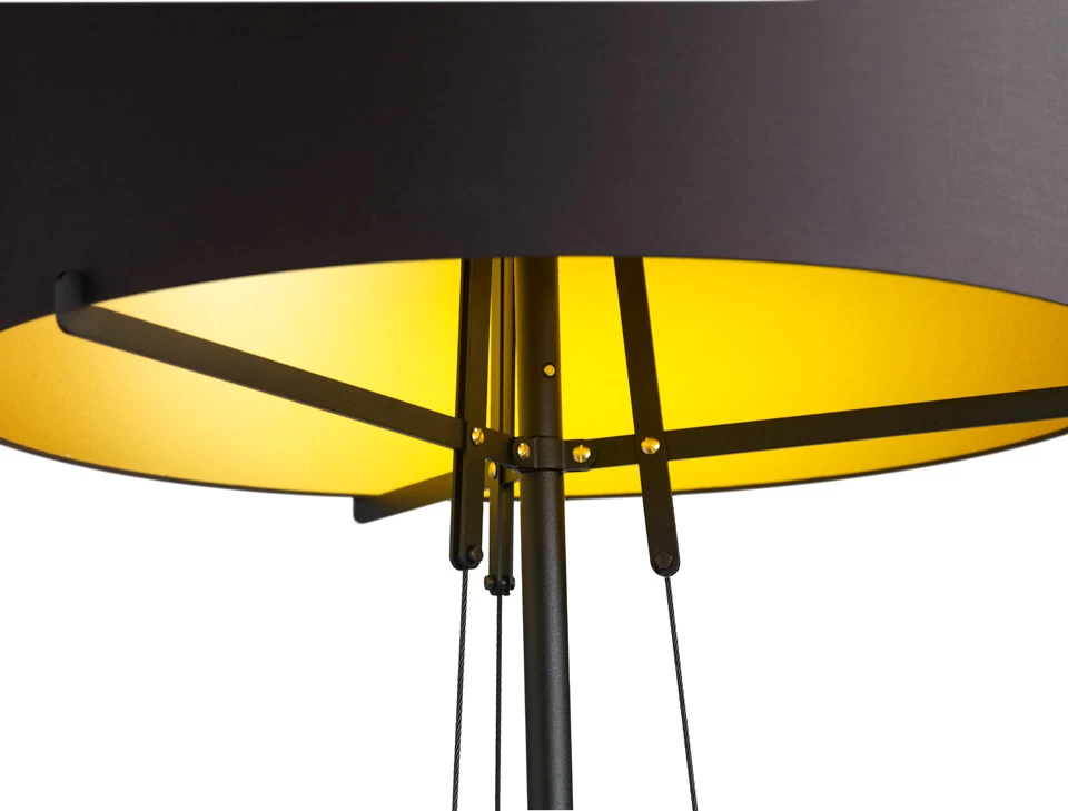 Grand Lampadaire Noir à LED Orbit – Image 2