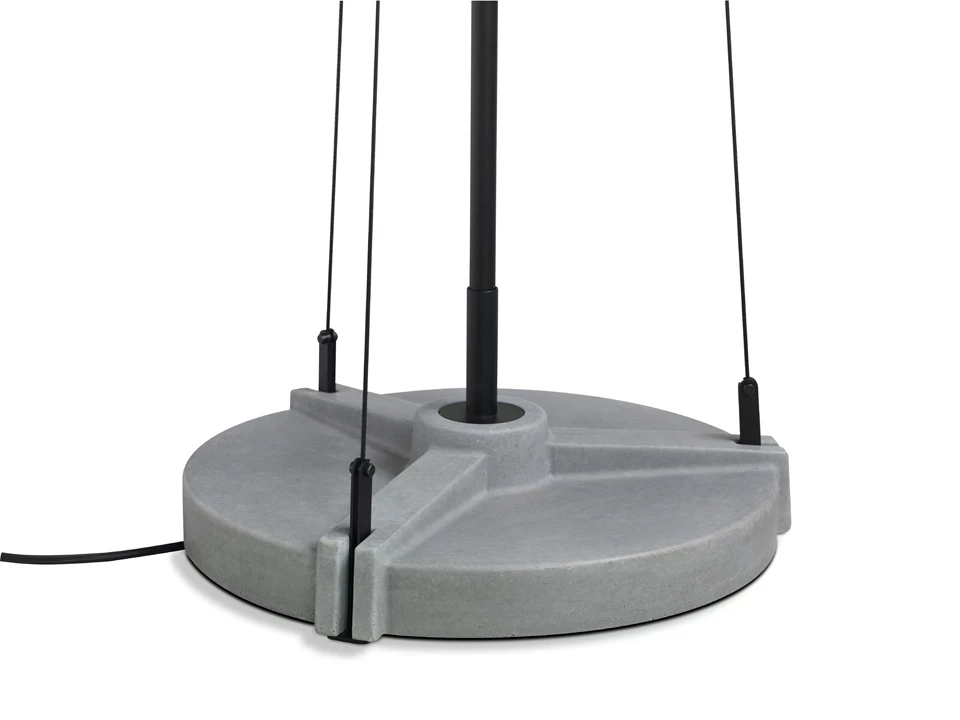 Grand Lampadaire Noir à LED Orbit – Image 3