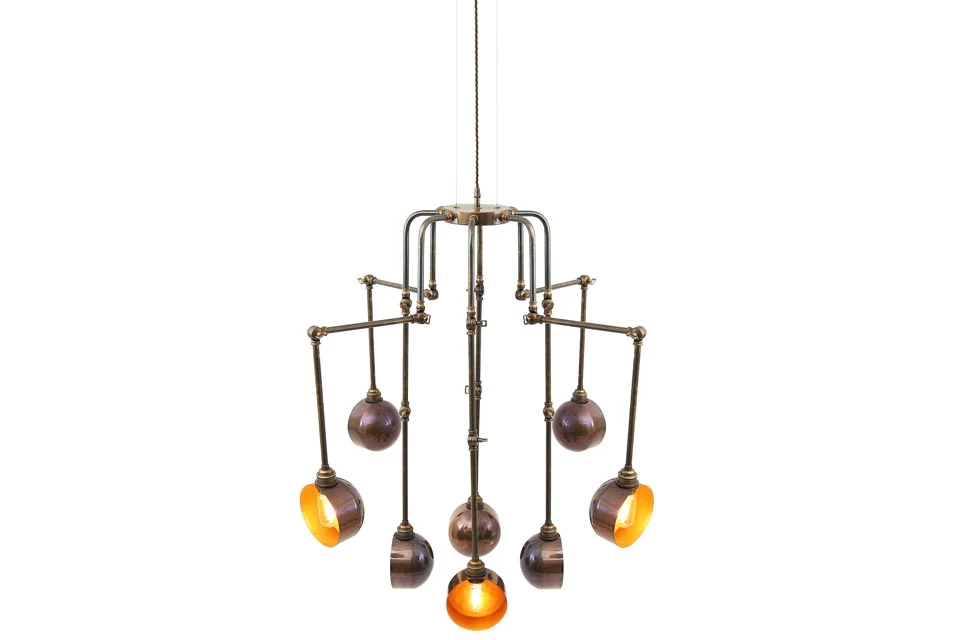 Lustre San Jose En Laiton Antique – Image 3