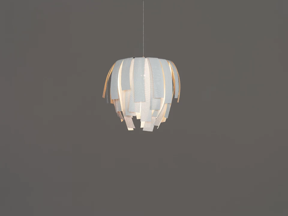 Large Suspension En Tissu Blanc Crème Simetech Luisa – Image 3