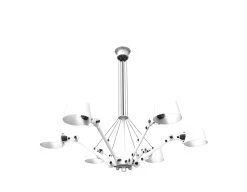 Lustre Bolt 6 Branches Blanc Pur