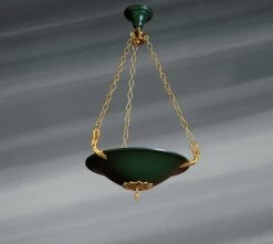 Lustre De Style Empire En Forme De Vasque évasée Et Laquée