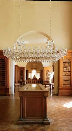 Lustre Rectangulaire 24 Lumières En Cristal