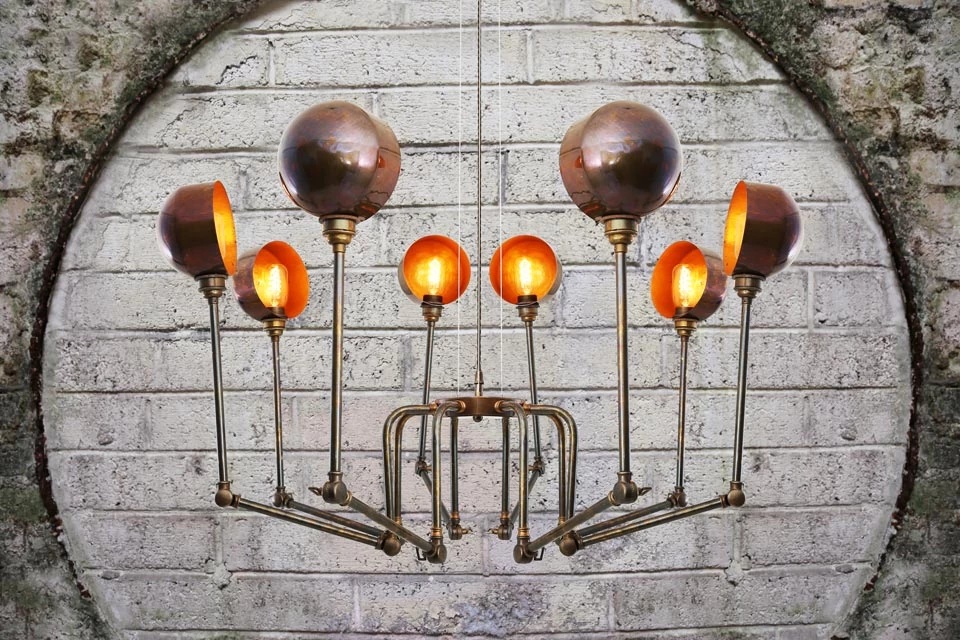 Lustre San Jose En Laiton Antique