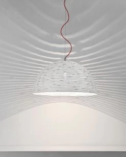 Magdalena Suspension Blanche En Métal Découpé Au Laser