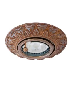 Malé Spot Encastré En Laiton Antique