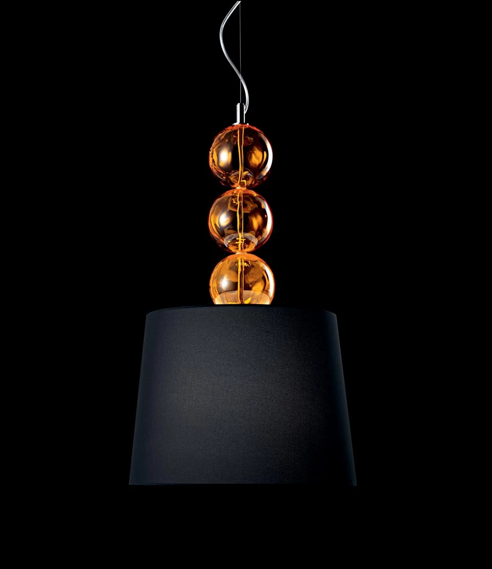 Marta Suspension En Cristal Vénitien Cognac