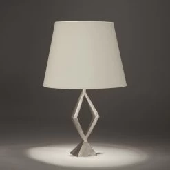 Maya Lampe En Bronze Finition Nickel Satiné