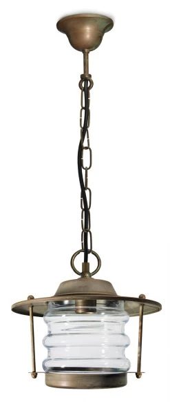 Onda Suspension Lanterne D'extérieur En Laiton Vieilli