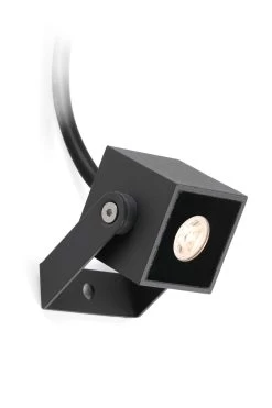 Petit Spot D'extérieur Cube Gris Foncé