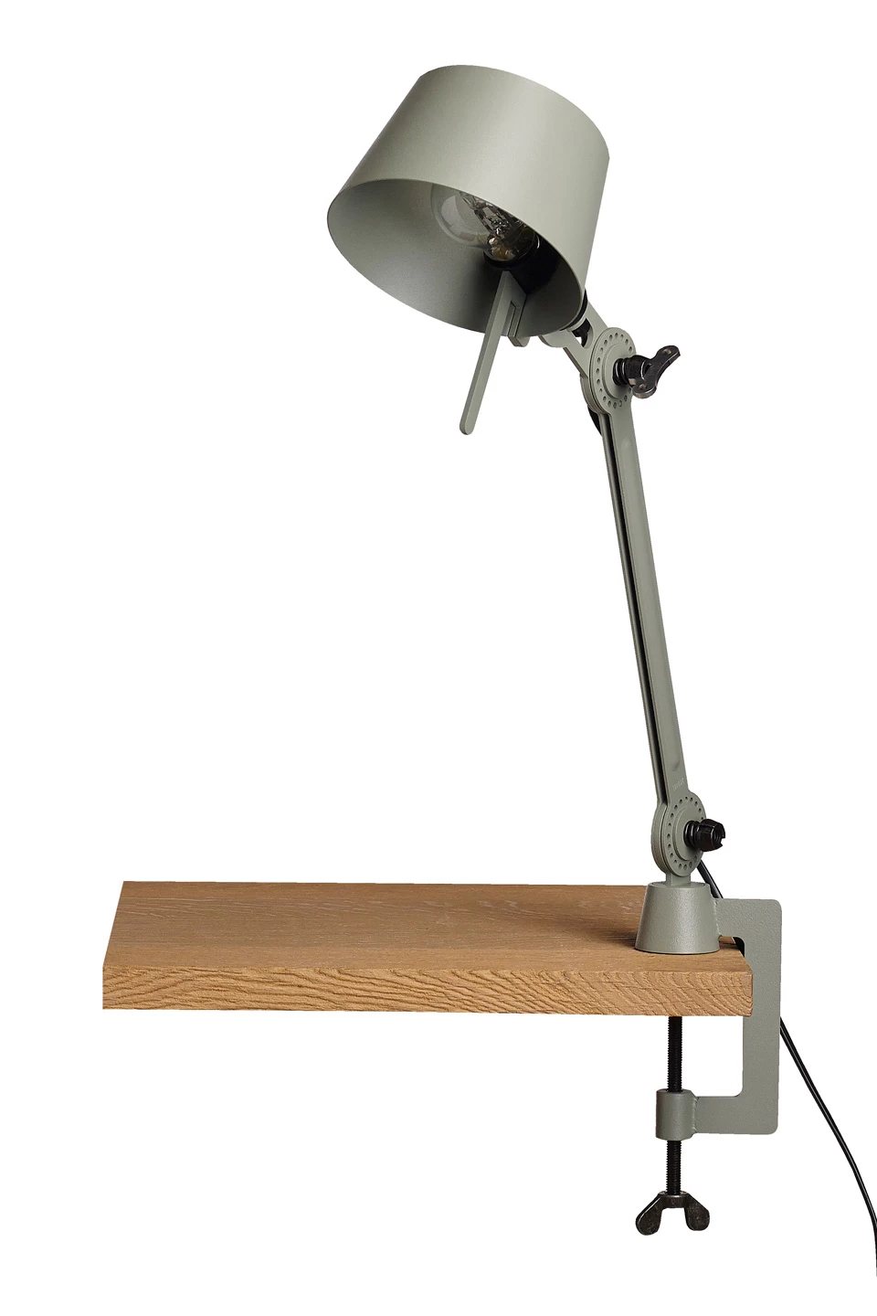 Petite Lampe De Bureau Sur étau Bras En Métal Couleur Kaki Bolt Desk
