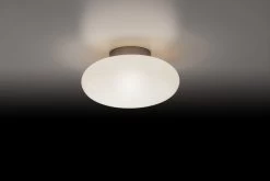 Plafonnier En Verre Opale Amor 19cm