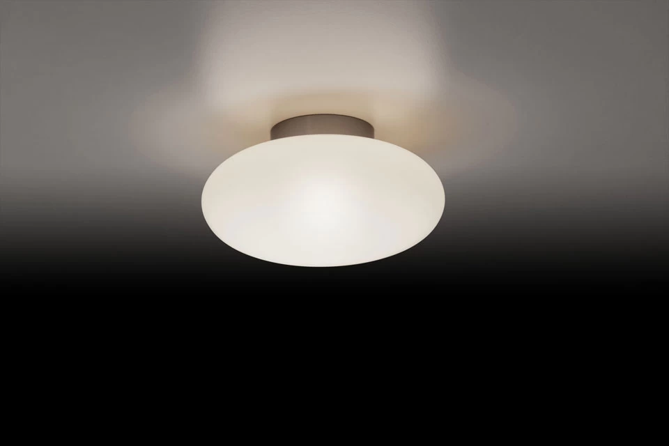 Plafonnier En Verre Opale Amor 19cm