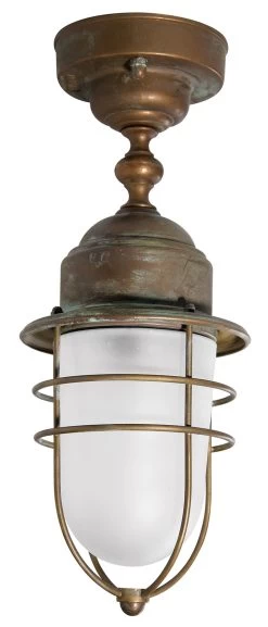 Plafonnier D'extérieur Tempête En Laiton Vieilli