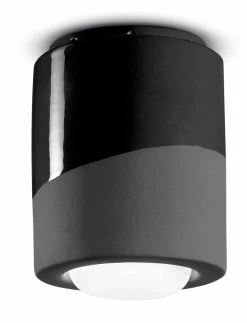 Plafonnier Minimaliste En Céramique Mate Et Brillante Verte