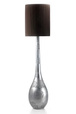 Raindrop Lampadaire En Boule Allongée Décoré à La Feuille D'argent