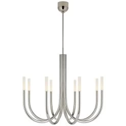 Rousseau Lustre Argenté éclairage LED 8 Lumières