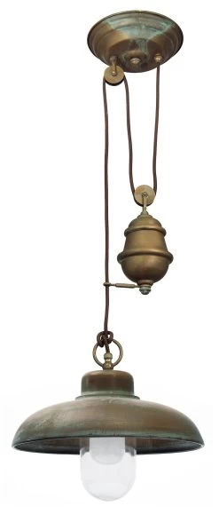 Samoa Suspension à Contrepoids En Laiton Vieilli