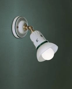 Savona Applique Spot Articulée En Céramique Et Verre