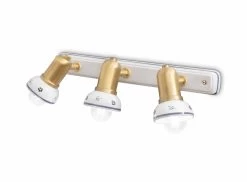 Savona Applique Spot 3 Lumières Dorée, Blanche Et Bleue