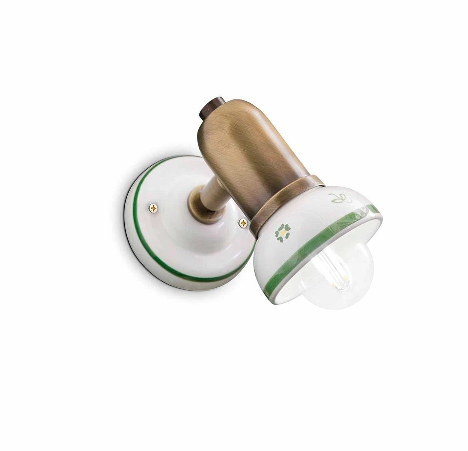 Savona Petite Applique Spot En Laiton Et Céramique