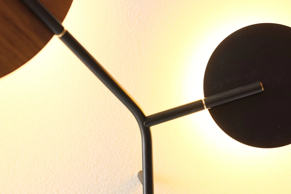 Ballon Wall5 Applique Orientable Noire Et Noyer – Image 2