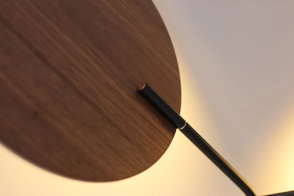 Ballon Wall5 Applique Orientable Noire Et Noyer – Image 3