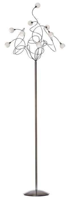 Snowball Lampadaire 9 Lumières Boules Blanches En Verre