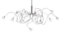 Snowball Lustre 12 Lumières Boules Blanches En Verre Opale