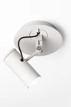 Marset Spot Blanc En Métal Laqué Et éclairage LED, Minimaliste Polo