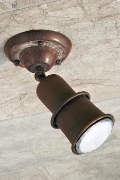 Spot Cylindrique Orientable Laiton Vieilli
