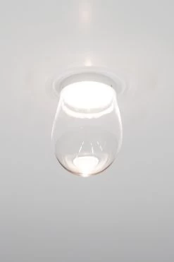 Spot Design En Verre Transparent Et Métal Blanc Dropz