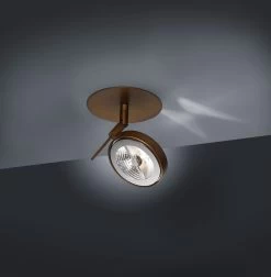 Spot Encastré En Métal Brun Foncé